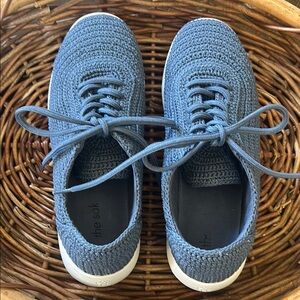 The Sak Denim Asha Knit Lace-Up Sneakers